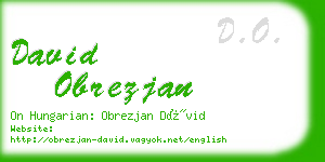 david obrezjan business card